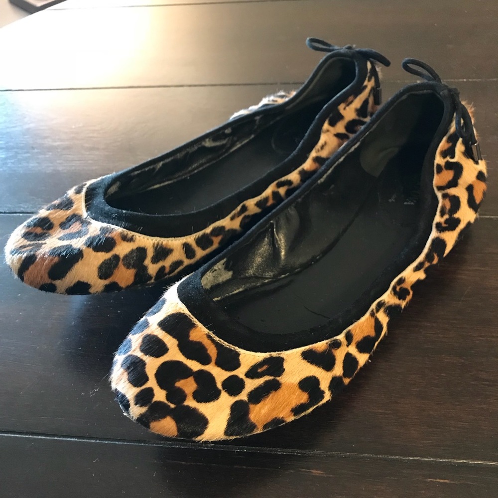 COLE HAAN leopard flats